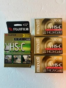 Paquete de 2 + (3) más | Cinta de video sellada Fuji Fuji Fujifilm VHS-C 30 min SP 90 min EP - Imagen 1 de 6