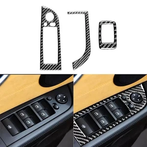 3Pcs Real Carbon Fiber Interior Window Lift Panel Trim For BMW Z4 E89 2009-2016 - Picture 1 of 10