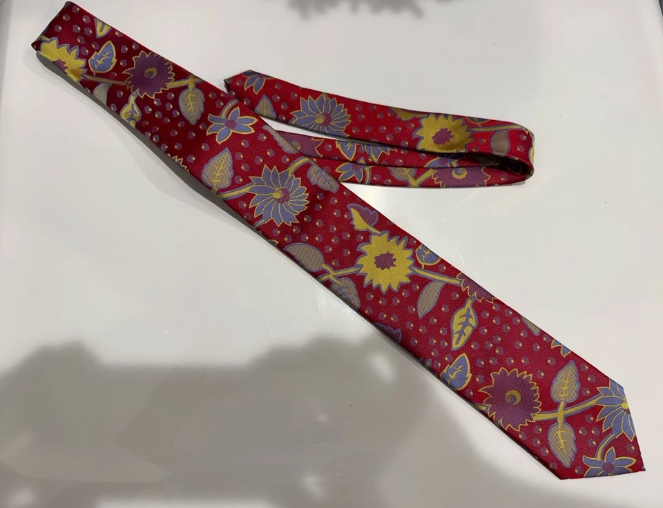 NUEVO CON ETIQUETAS VERSO 9 MULTICOLOR Paisley,  ESTILO ESTAMPADO DISEÑOS SEDA CORBATA PARA EL CUELLO Foto 1 de 4