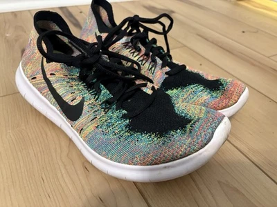 Nike Free RN Flyknit 2017 Mens 8 / 9.5 W Shoes Multicolor Blue Lagoon Running - Image 1 of 4