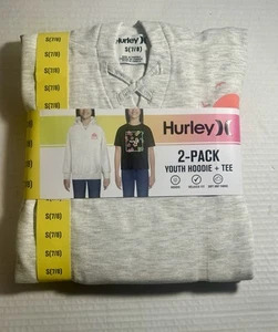 Hurley Youth Girls Hoodie & Tee (2 Pcs Set) Gray Multicolor Floral S (7/8) NEW - Picture 1 of 5