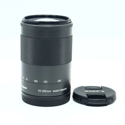 "Near Mint" Canon EF-M 55-200mm f/4.5-6.3 IS STM Zoom Lens Black  #11007 - image 1 of 4
