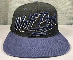 Wolfpack Hat Black Purple Wool Acrylic Patch Logo Zephyr Fang Teeth Baseball Cap - Picture 1 of 15
