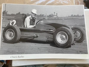 Vintage 1940s Midget Auto Racing Photo, Racer Chic Barbo - Picture 1 of 5