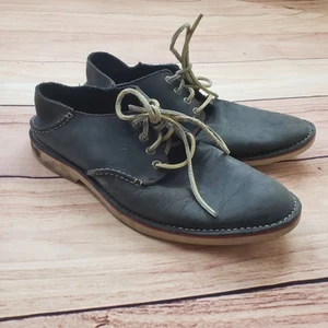 Sperry Top Sider Shoes Mens Size 9.5M Black Leather Casual Lace Up Comfort Boat - Picture 1 of 11