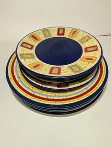 Pfaltzgraff  "Sedona" Hand Painted Dinner Plate -4  11 3/4" Set and- 4 9" Plates - Picture 1 of 11