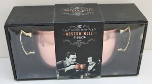 The Original Brand MOSCOW MULE Mugs ~ 2-Pack ~ Stainless Steel ~ New in Box