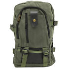 Trendy Green Rucksack Canvas Backpack for Travel and Casual Use