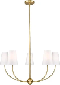 Z-Lite 3040-32 Shannon 5 Light 32"W Chandelier - Brass - Picture 1 of 3
