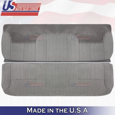 1995 to 2000 For GMC Sierra 1500 2500 Rear Bench Bottom &Top Cloth Cover Gray - Image 1 of 4