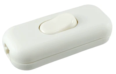 Schnur-Zwischenschalter Weiß, 3-polig(2), 6 A, Paßt für LED, Mit Zugentlastungen - Bild 1 von 4