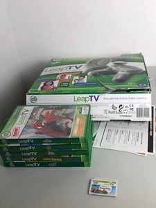 Leapfrog LeapTv console w/ 6 games Spiderman Paw Patrol Disney Pixar Pals Tested - Picture 1 of 8