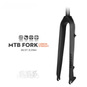 Carbon Fiber Mountain Bike Front Fork 26/27.5/29" Rigid Fork Straight Tube - Picture 1 of 19