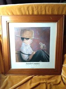 N.A. Noel 9 X 9 inch Art Print James Amish Country Signed Handmade Frame - Picture 1 of 6
