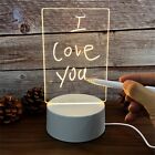 LED Night Light Note Board Message Board With Pen USB Power Decor Night Lamp Gif