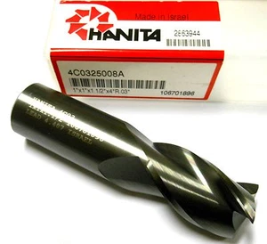 Hanita Carbide Corner Radius End Mill 1" 3FL 4C0325008A - Picture 1 of 1