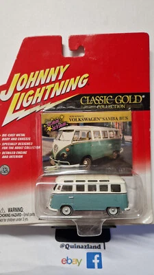 Johnny  Lightning 2003 classic gold Volkswagen samba bus  (NG43) - Photo 1/3