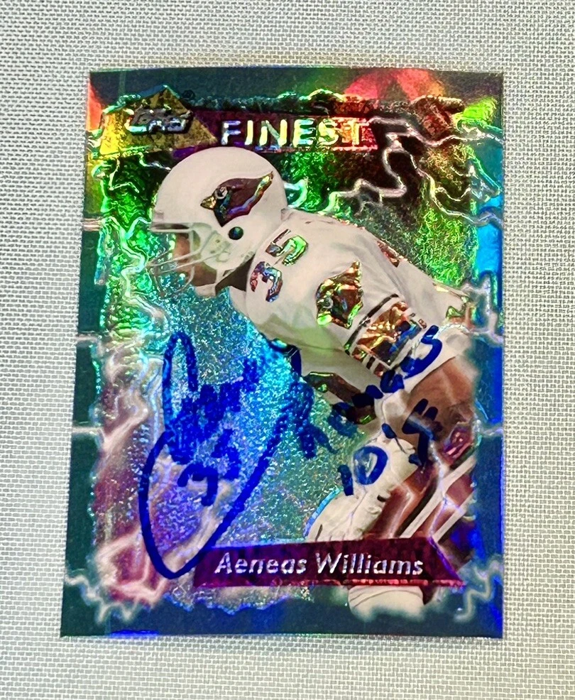 Aeneas Williams 1995 Topps Finest Refractor Signature Signed Autograph AUTO TTM