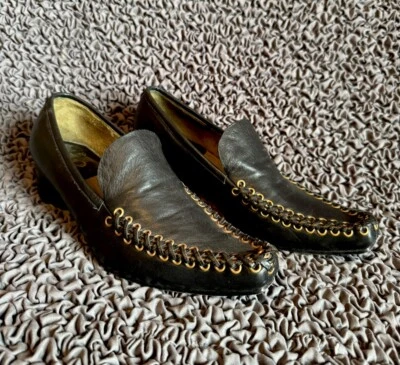Calleen Cordero Handmade Leather Loafers Studded Women Size 7 - Image 1 of 4