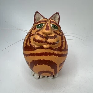 Vicki Thomas Enesco Fat Orange Tabby Cat  Figure  Vintage 1997 - Picture 1 of 11