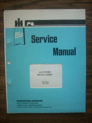 IH Farmall Mccormick International Clutches Service Manual Foto 1 de 4