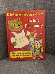 Richard Scarry's Picture Dictionary 1976 Vintage Book Almost 1800 Word Explained - Picture 1 of 20