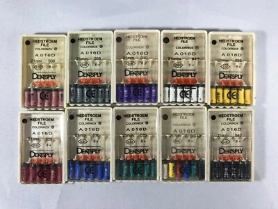 Dentsply Maillefer H-file Endodontic stainless steel 21mm All sizes 30 files/pk