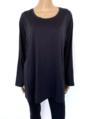 NEW! CALVIN KLEIN Performance Plus Size 3X Black Top Activewear Sport Sweatshirt - Image 1 of 4