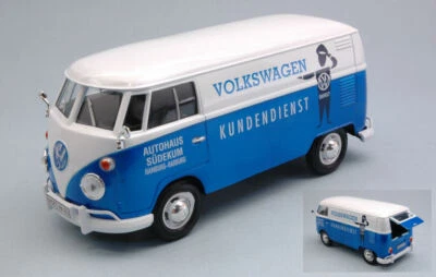 MODELLINO FURGONE STATICO MOTORMAX VW TYPE 2 T1 1965 DELIVERY KUNDENDIENST 1/24 - Immagine 1 di 4