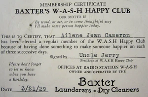 Vintage Radio Station Premium WASH Happy Club Baxter's Laundry Grand Rapids MI - Picture 1 of 3