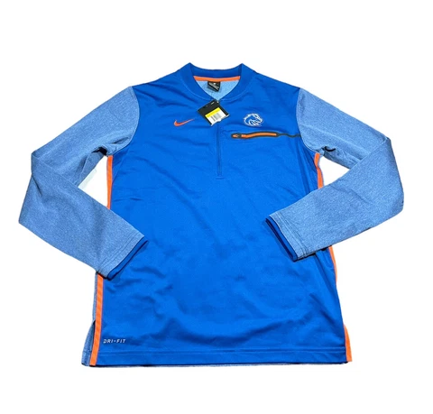 NWT Nike Boise State Broncos Coaches Half-Zip On Field Pullover Jacket Small Cover