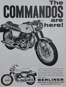 1968 Norton 750 Commando OHV Original Motorcycle Print Ad - Picture 1 of 1