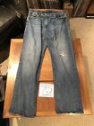 Mens Lucky Brand Straight Leg Distressed Jeans Size 36x31
