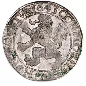 OLANDA Provincia del Gelderland, Daalder 1643 "Leeuwendaalder" Periziata BB - Imagen 1 de 2