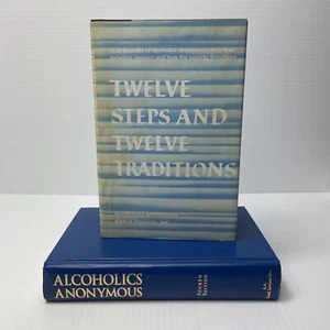 Alcoholics Anonymous Books Vintage Fourth Printing & Twelve Steps Traditions - Picture 1 of 12
