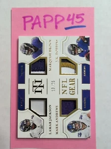 2020 National Treasures Quad Materials #QM-BR Jackson Brown Andrews Dobbins /25 - Picture 1 of 3