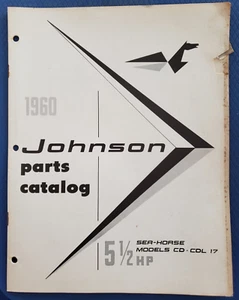 1960 Johnson 5.5 1/2 HP Sea Horse Parts Catalog - Models CD-CDL-17 E - Picture 1 of 6