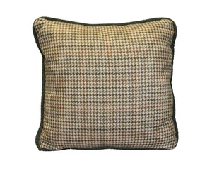 Ralph Lauren Houndstooth Tweed & Courderoy Down Filled Throw Pillow 20" - Picture 1 of 10