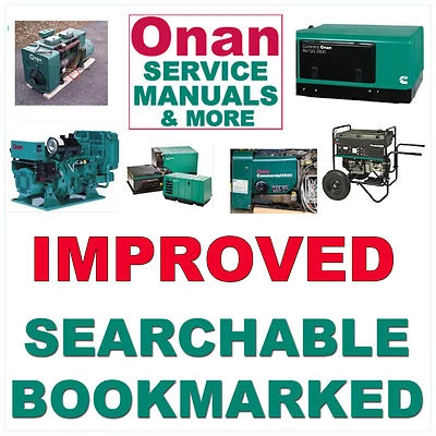 Onan NHD Later SERVICE Parts MANUAL -4- MANUALS Owner & INSTALL = SEARCHABLE CD - Image 1 of 3