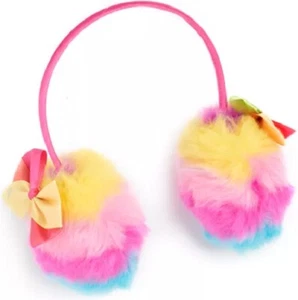 Jojo Siwa Earmuffs Rainbow & Bow Headband Bows Colorful Ear Muffs 4-6x NEW - Picture 1 of 1