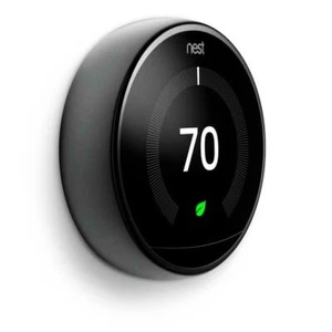 Google Nest Thermostat Learning 3rd Gen Smart Thermostat Mirror Black - T3018US - Picture 1 of 4