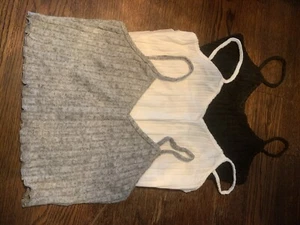 Girls Size L Tank Top Camisole Spaghetti Strap V Neck Soft Touch Bundle X 3 Nwot - Picture 1 of 8