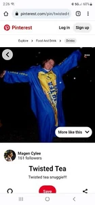 Twisted Tea Adult Fleece One Piece Snuggie NEW Beer Promo Item - Picture 1 of 1