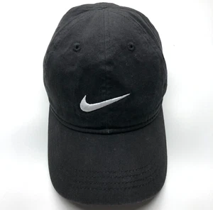 Nike Baseball Cap Black Toddlers Kids OSFM Adjustable White Logo Embroidered - Picture 1 of 13