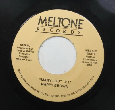 Soul 45 Nappy Brown - Mary Lou / Deep Sea Diver On Meltone Records - Image 1 of 2