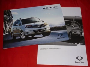 SSANGYONG Rodius cristal cuarzo zafiro folleto + lista de precios de 2013 - Imagen 1 de 3