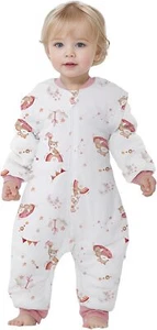 Winter Baby Sleep Bag with Feet 2.5 TOG 100% Cotton X-Small, Pink Rainbow - Picture 1 of 7