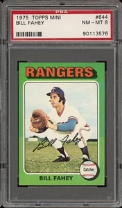 1975 Topps Mini Baseball #644 Bill Fahey PSA 8 - Picture 1 of 2