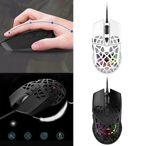 RGB Gaming Mouse Wired Honeycomb Shell Design 12400 DPI for for Windows PC, - Picture 1 of 8