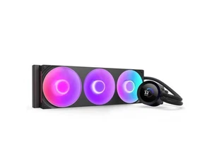NZXT KRAKEN PLUS RGB 360 MM BLACK AIO LIQUID COOLER WITH 1.54" LCD & RGB CORE SI - Afbeelding 1 van 8